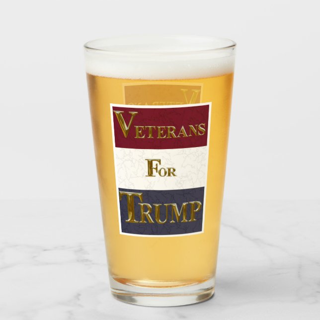 VETERANS FOR TRUMP GLASS (Front Filled)