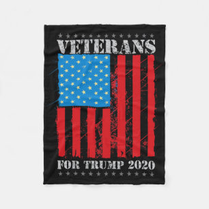 Veterans For Trump Military Republican Supporters Fleece Blanket