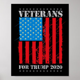 Veterans For Trump Military Republican Supporters Poster