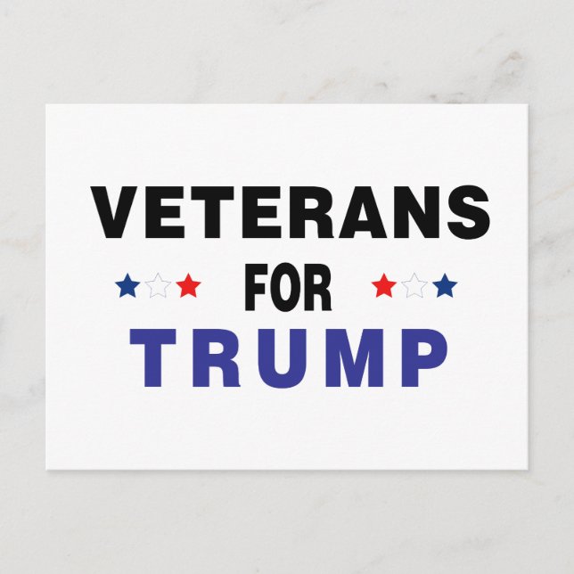 Veterans For Trump Postcard (Front)