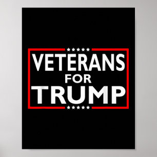 Veterans For Trump President Election 2024  Poster