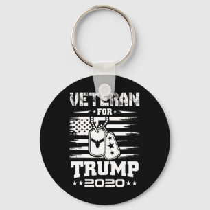 Veterans For Trump Shirt Military Republican Suppo Key Ring