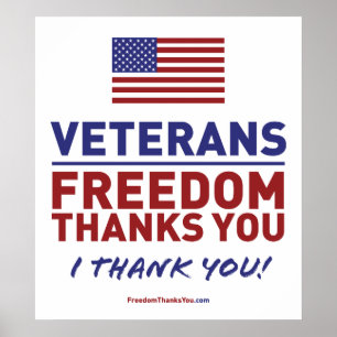 Veterans, Freedom Thanks You. Poster