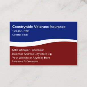 Veterans Insurance Services Patriotic  Business Card