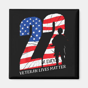 Veterans Lives 22 A Day Suicide Awareness Ptsd Magnet