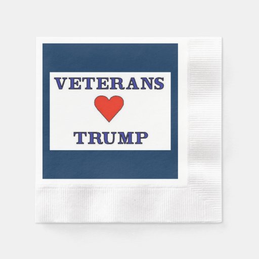 Image of Veterans Love Trump Disposable Napkin