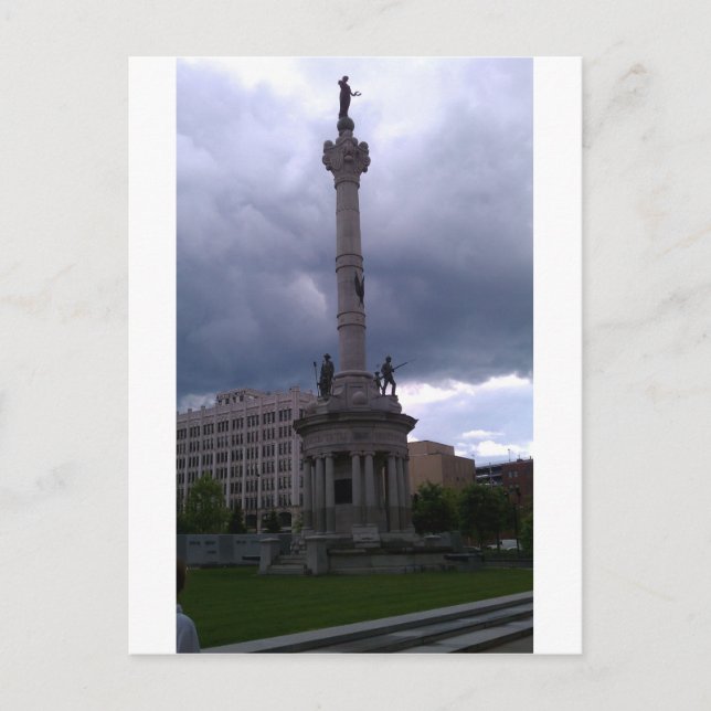 Veteran's Memorial, Scranton PA Postcard (Front)