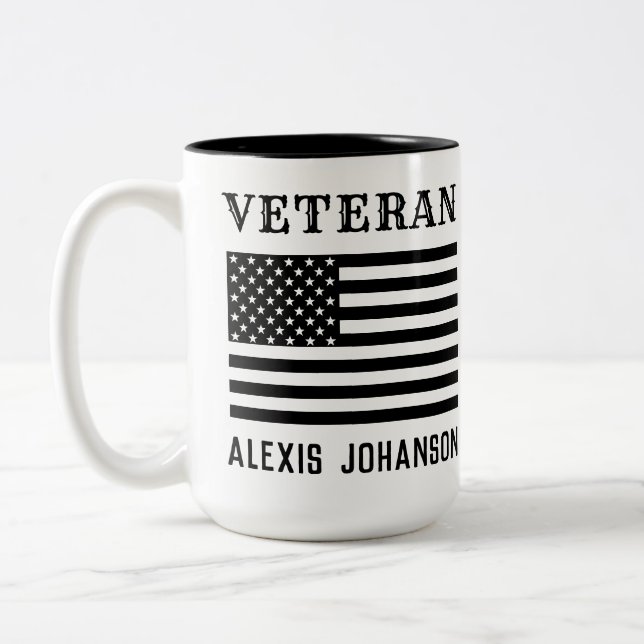 Veterans Mug | Patriotic Coffee Cup for Military  (Left)
