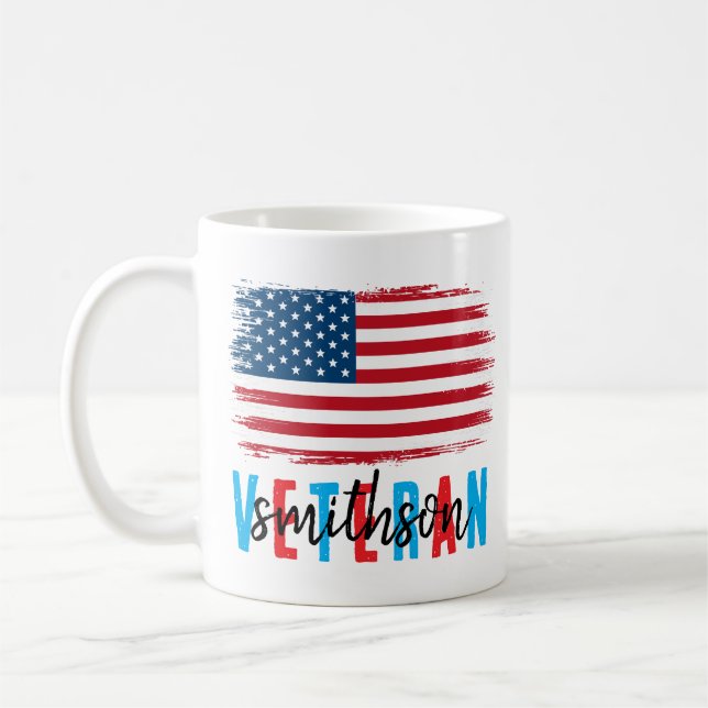 Veterans Mug | Patriotic Coffee Cup for Military  (Left)