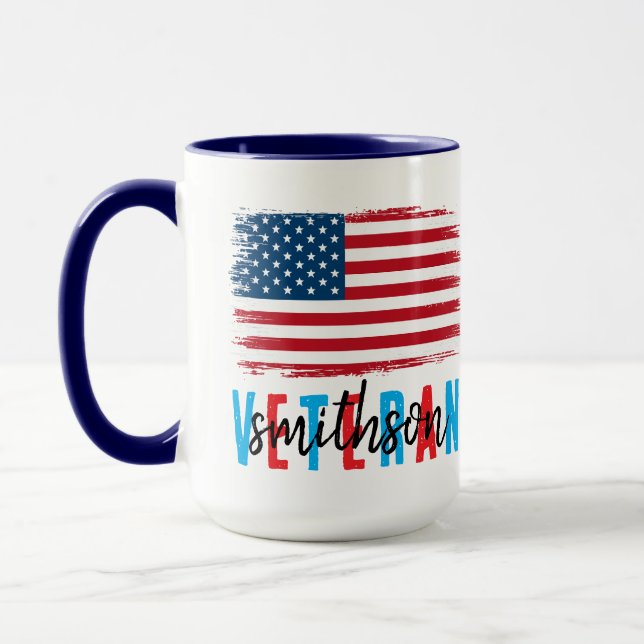 Veterans Mug | Patriotic Coffee Cup for Military  (Left)