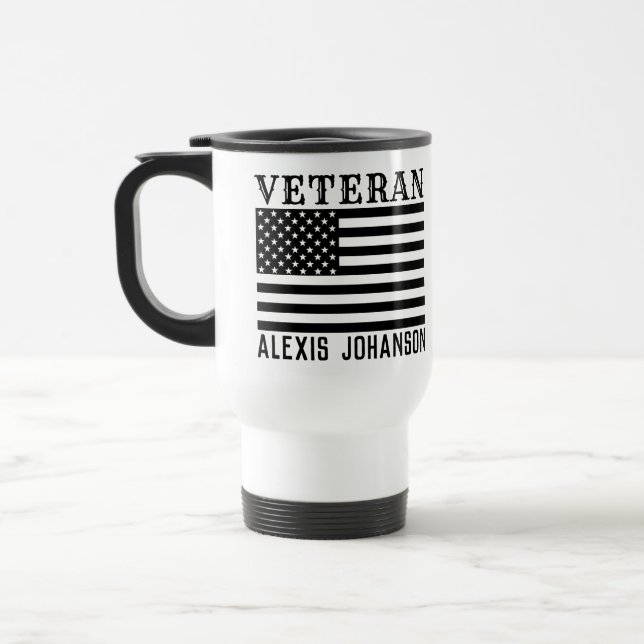 Veterans Mug | Patriotic Coffee Cup for Military  (Left)