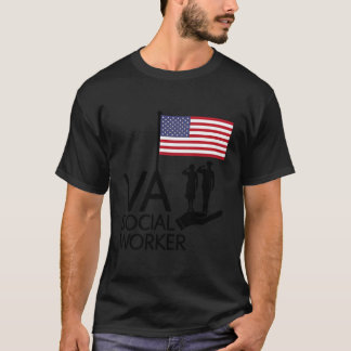 Veterans Saluting The Flag Supported By Va Social  T-Shirt
