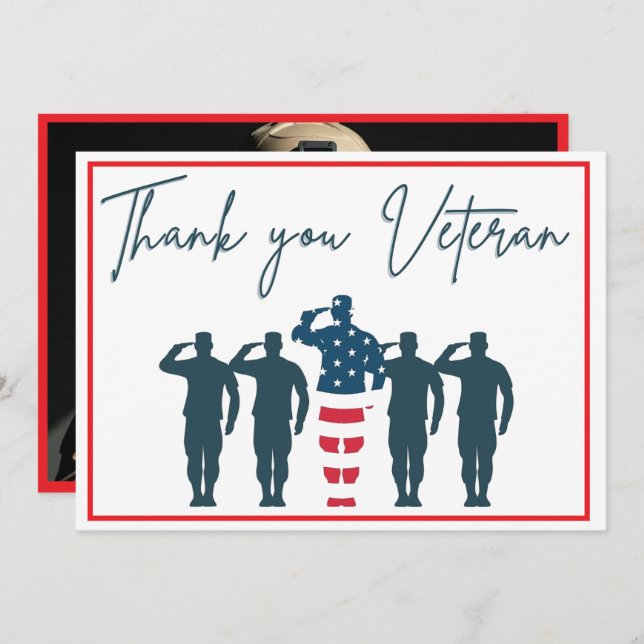 Veterans Thank You | Patriotic Appreciation (Front/Back)