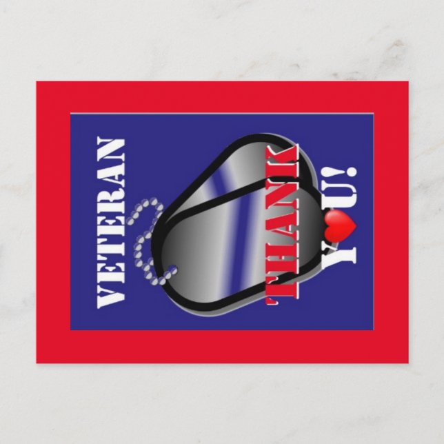 Veterans Thank You Postcard (Front)