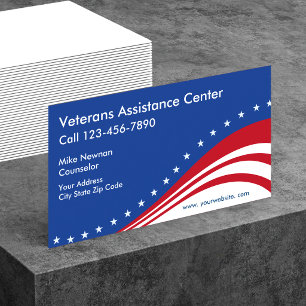 Veterans Themed Patriotic Business Cards
