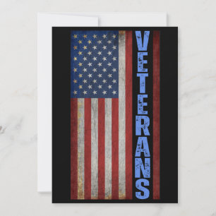 VETERANS USA FLAG 4TH OF JULY  INVITATION