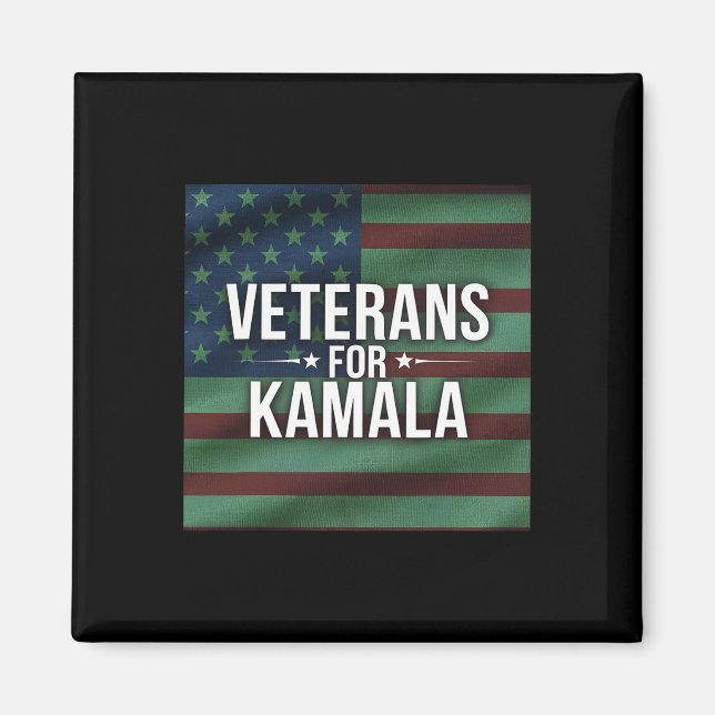 Veterans Voting For Kamala Harris 2024  Magnet (Front)