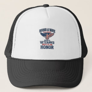 Veterans Wife Honour Patriotic Eagle Shirt Trucker Hat