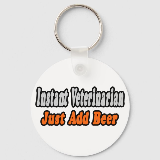 Veterinarian...Add Beer Key Ring (Front)