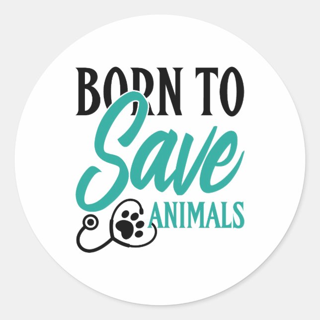 Veterinarian and Vet Tech Appreciation Classic Round Sticker (Front)