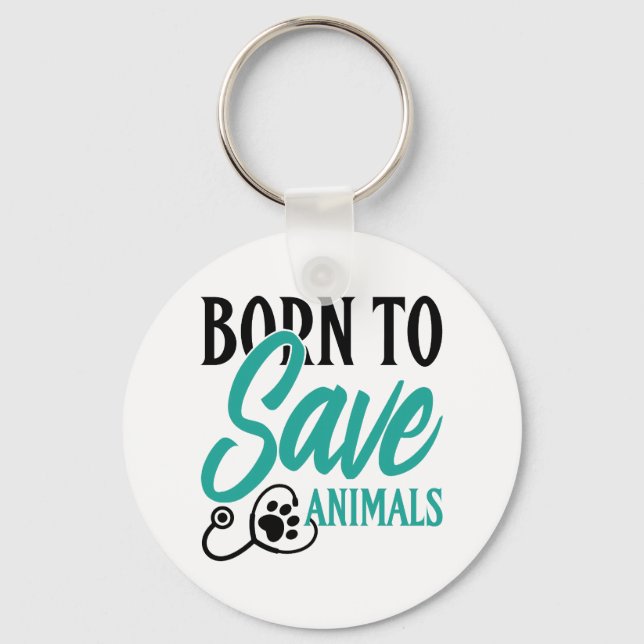 Veterinarian and Vet Tech Appreciation Key Ring (Front)