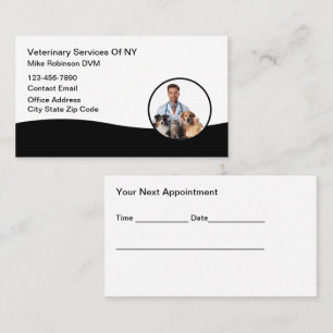 Veterinarian Animal Hospital Appointment Cards