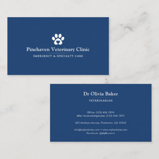 Veterinarian / Animal Hospital Business Card