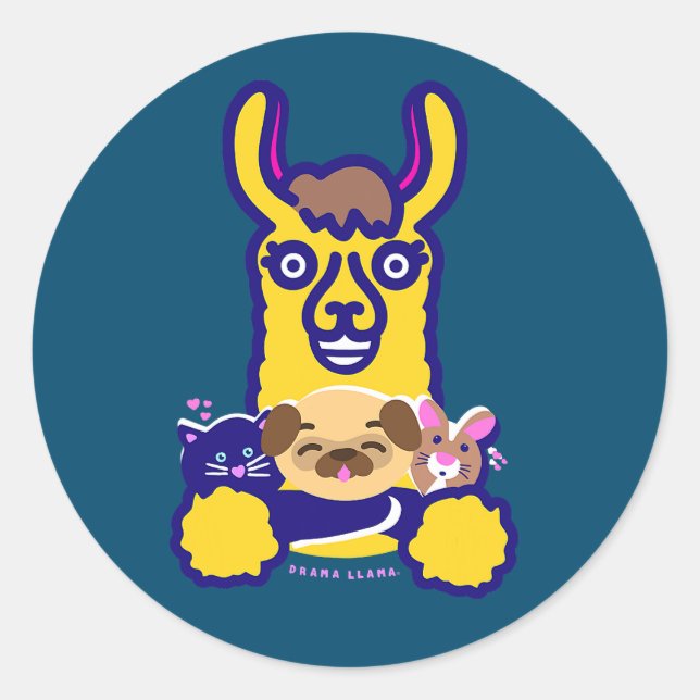 Veterinarian Animal Who Loves Dog Classic Round Sticker (Front)