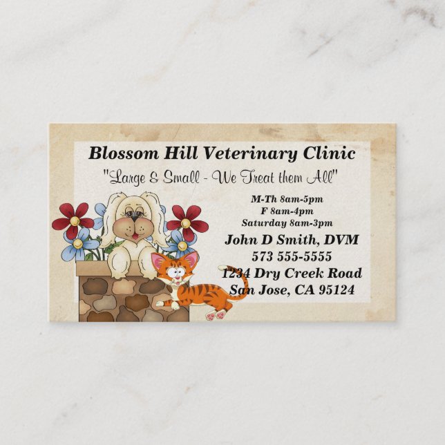 Veterinarian Business Card (Front)
