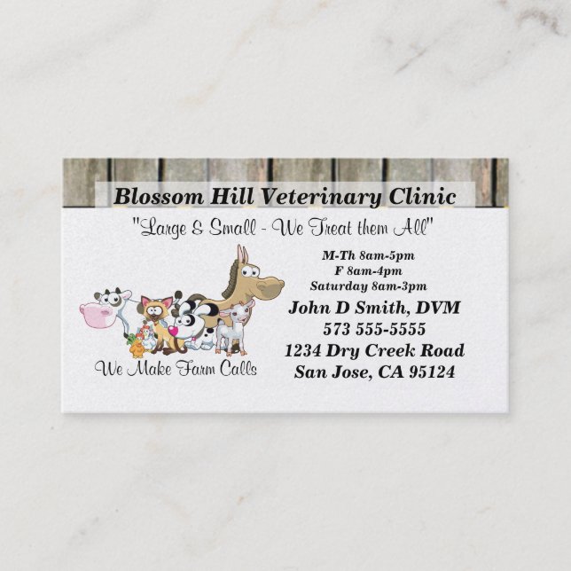 Veterinarian Business Card (Front)