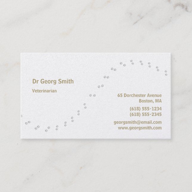 Veterinarian Business Card (Front)