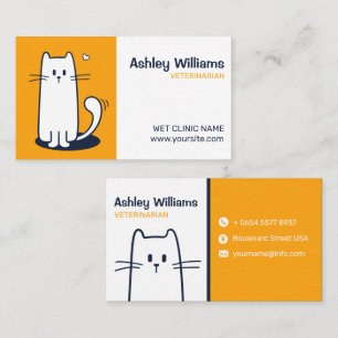 Veterinarian Business Card Template Animal Care 