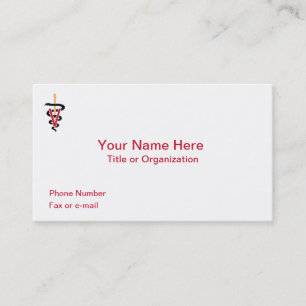 Veterinarian Caduceus Business Card