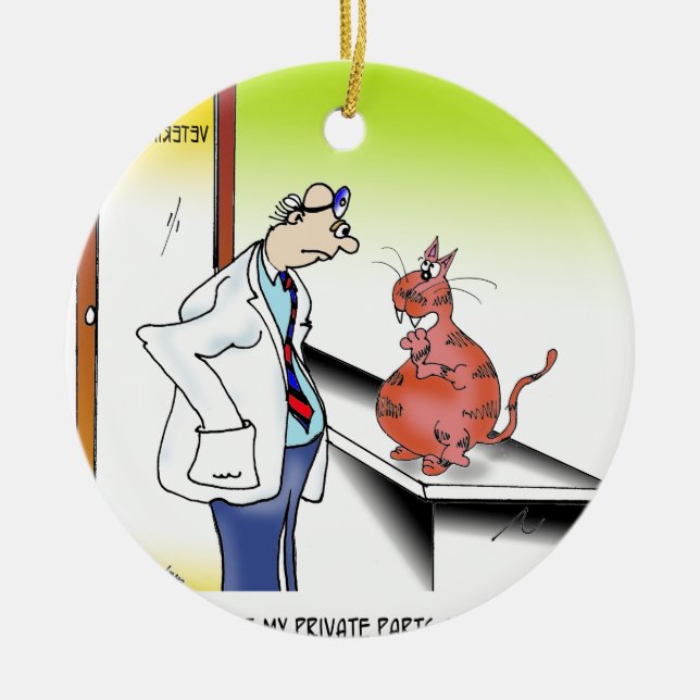 Veterinarian Cartoon 9480 Ceramic Tree Decoration (Front)