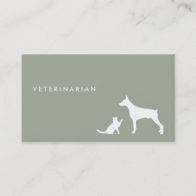 Veterinarian Cat and Dog ı business card (Front)