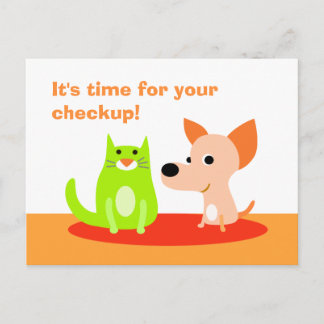 Veterinarian Checkup Reminder Postcard