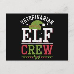 Veterinarian Christmas Elf Veterinary Technician Postcard