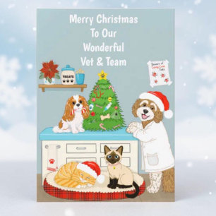 Veterinarian Christmas for Vet and Team Card