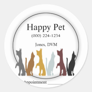 veterinarian classic round sticker