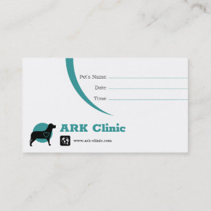 Veterinarian Clinic   Info Appointment Card