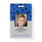 Veterinarian Clinic Paw Print Blue Photo ID Badge