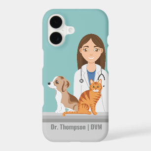 Veterinarian Clinic Vet Doctor Woman Custom Name
