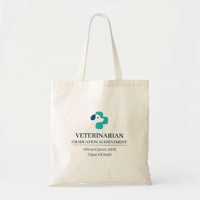 Veterinarian Custom Name Since Year Tote Bag (Front)