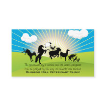 Veterinarian Dancing Animals Business Card