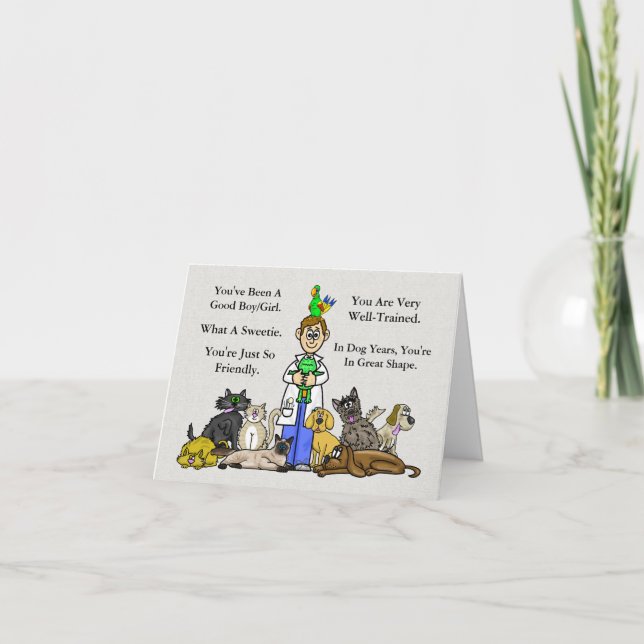 Veterinarian Day Appreciation or Thank You Card (Front)