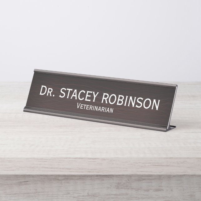 Veterinarian Desk Name Plate (Front)