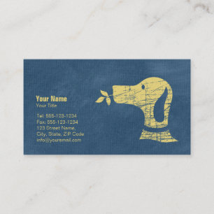 Veterinarian Dog Walker Pet Care Blue Appointment Card