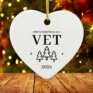 Veterinarian First Christmas As A Vet 2024 Ceramic Tree Decoration
