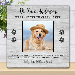 Veterinarian Gift Custom Pet Dog Photo Thank You  Plaque