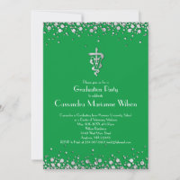 Veterinarian Graduation Green Silver